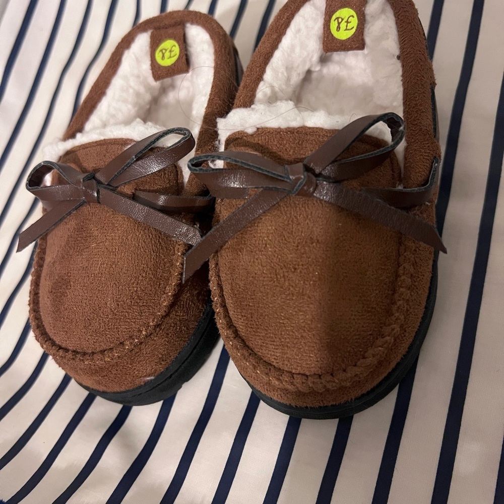 Cozy Brown Baby Moccasins with Bow